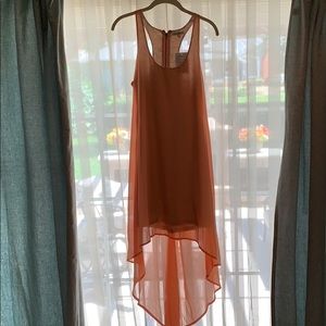 Stunning high-low peach dress